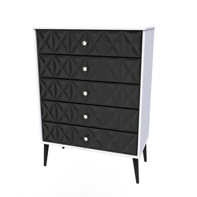 Fully Assembled Herland 5 - Drawer Chest of Drawers
