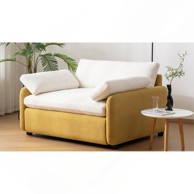 50*43" Oversized Chenille Single Sofa Chair, Wide and Deep Seat Accent Chair, Modern Upholstered Comfy Armchair, Couch Lounge with Pillows for Living Room&Apartment Living