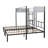 Triple Bunk Bed with Ventilated Guardrails, Sturdy Metal Frame, Silent Wood Slats, Separable into 3 Twin Beds, No Box Spring Needed
