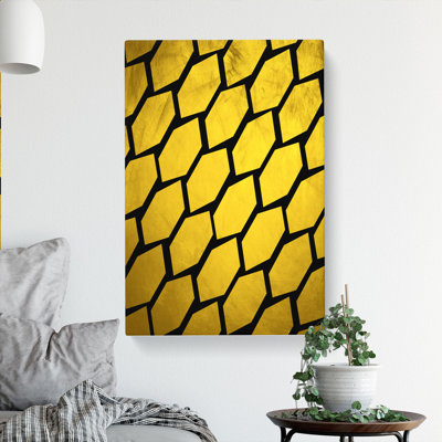 Golden Beehive - Wrapped Canvas Print