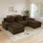 Modern U-Shaped Modular Sofa, Compression Corduroy Fabric & No Assembly-123043451