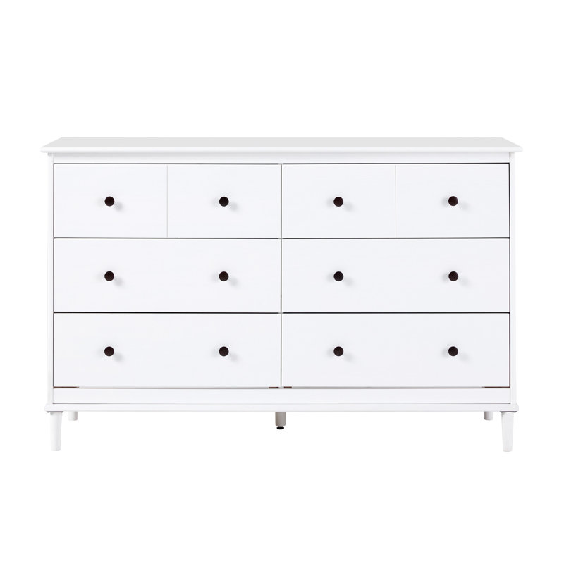 Commode double 6 tiroirs Haney, Blanc / pas robuste