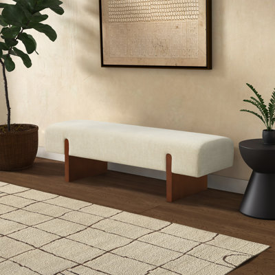 Caselynn Linen Upholstered Bench
