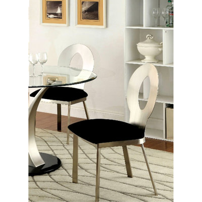 Chaise de salle à manger contemporaine en métal 2 pièces