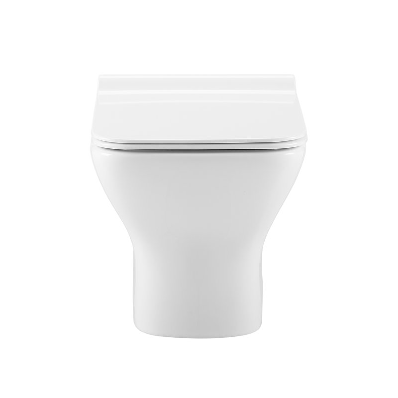 Carre Wall-Hung Elongated Toilet Bowl, White