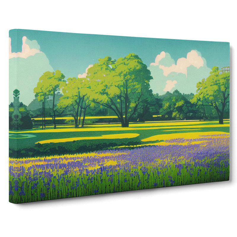 Miraculous Bluebell Field - Wrapped Canvas, 35cm H x 50cm W x 3cm D