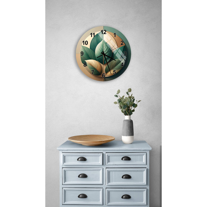 Horloge murale Modern Modern, 10 pouces, Blanc, romain