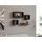 Modern Wall Shelf Set (3 Pieces), Anthracite Color, 9.4 x 17.3 x 5.9 inches | 100% Melamine Coated Particle Board, Thickness: 0.7 inches | Stylish Scandinavian Design, Perfect for Home or Office Organization-2145167081