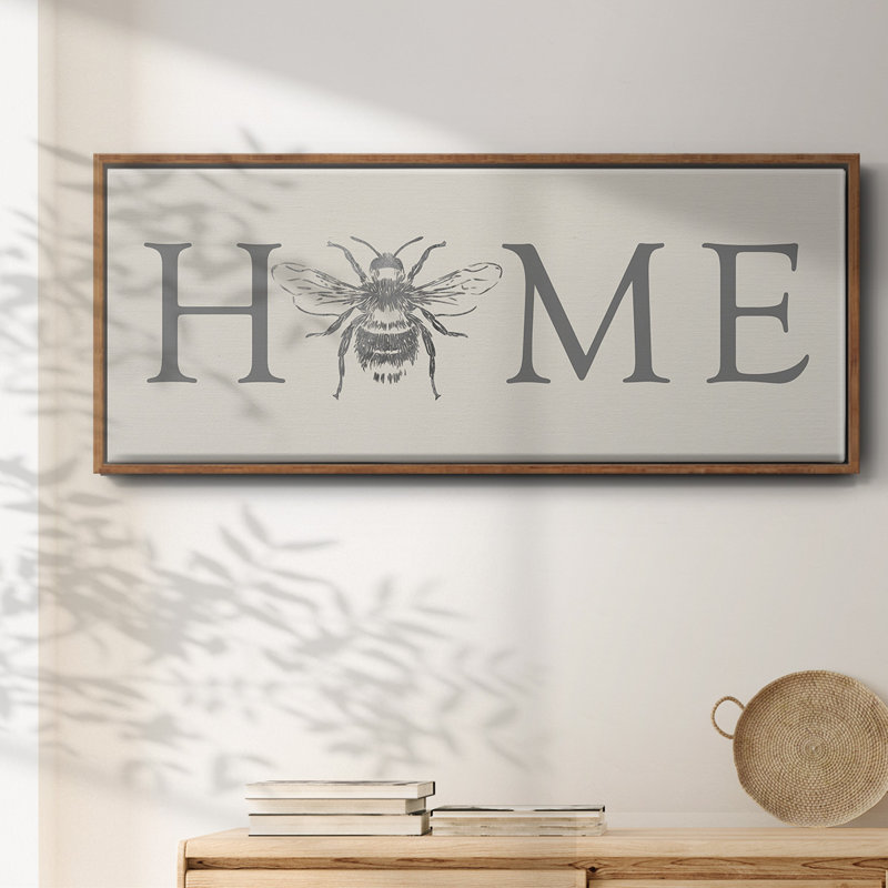 Bee Home - Toile encadrée, H 12 po x l 30 po
