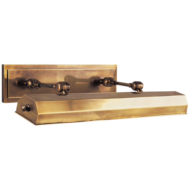 Chapman & Myers Dorchester Picture Light, 4.5" H x 24" W x 9.5" D, Antique-Burnished Brass