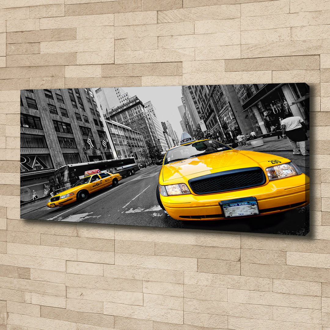 Kunstdruck Taxis New York auf Leinwand