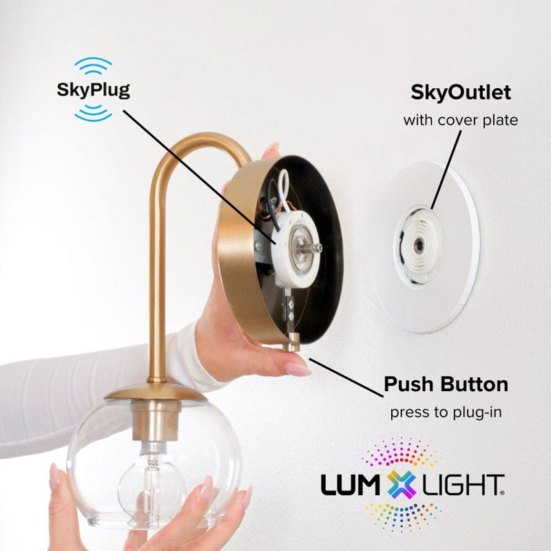 Duluth Plug & Play 1-Light Outdoor Wall Light in Transitional and Modern Style-11.24 Inches Tall and 5.2 Inches Wide