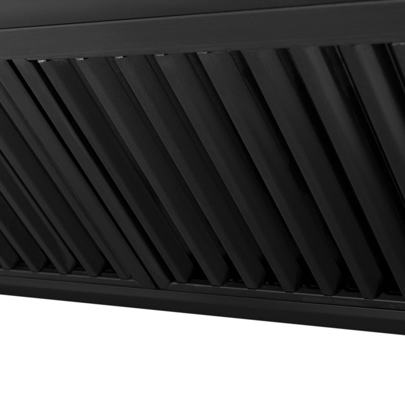 Black Studio 36" 700 CFM Convertible Wall Mount Range Hood in Black