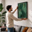 Green Stripes In Gold Minimalist - Print-1217844553-1217844558