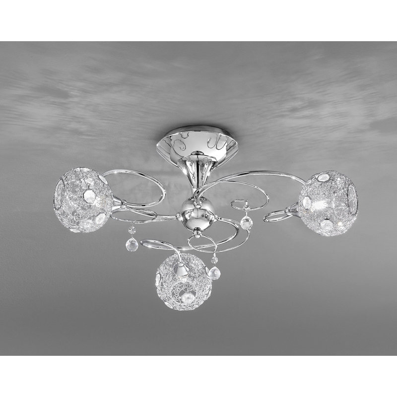 Glass Semi Flush Mount