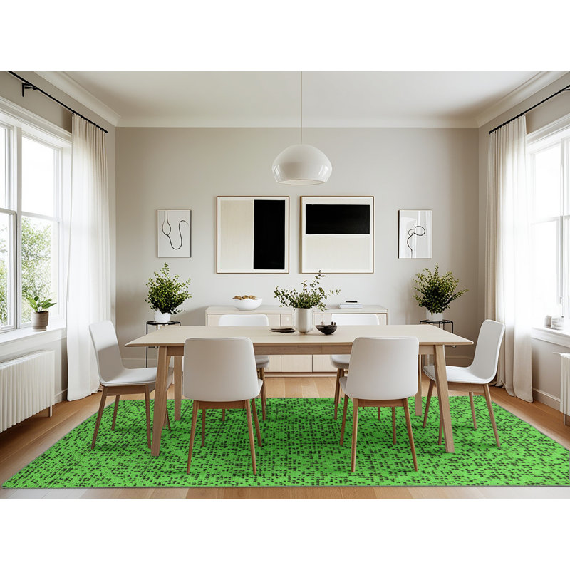 Washable Geometric Indoor Rug, Rectangle 7' x 10'