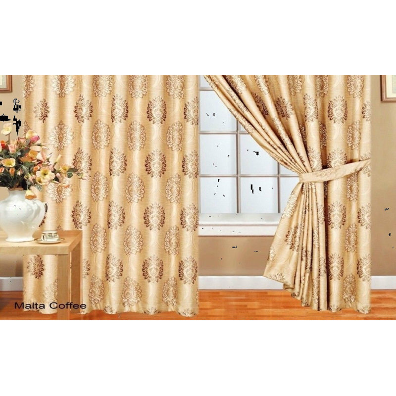 Deshawnna Room Darkening Curtain Pair, Coffee, 168cm W x 228cm D