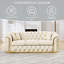 Canapés luxueux en velours 3 places, acier inoxydable, salon moderne indispensable