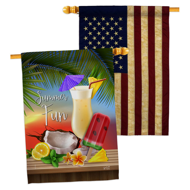 Drapeau de maison à 2 côtés en polyester / mélange de polyester 40 x 28 po