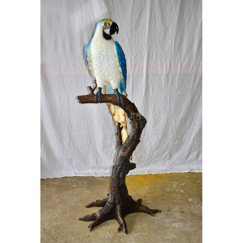 Giant Parrot Standing on a Tree Statue