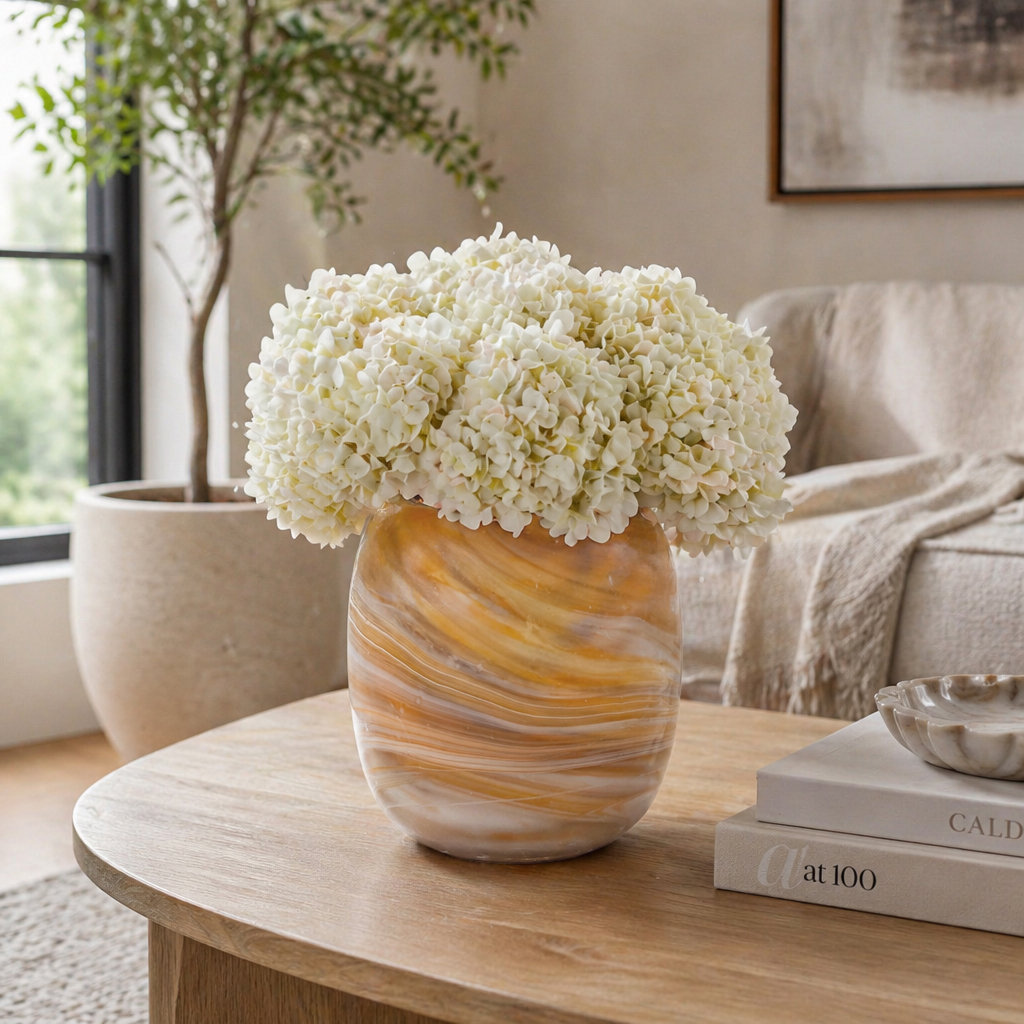 Hise Table Vase, 9" H x 8" W x 8" D