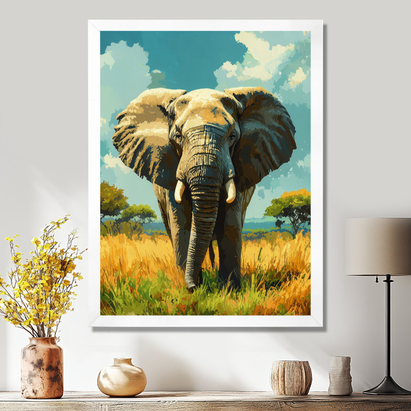 Inman - Animals Wall Art Prints, H 44 po x l 34 po, Reproduction encadrée sans passe-partout, Blanc