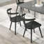 De 2 chaises de salle à manger en bois massif noir avec une saveur rustique rétro, des sièges ergonomiques, une installation simple pour les espaces de la maison-324789403