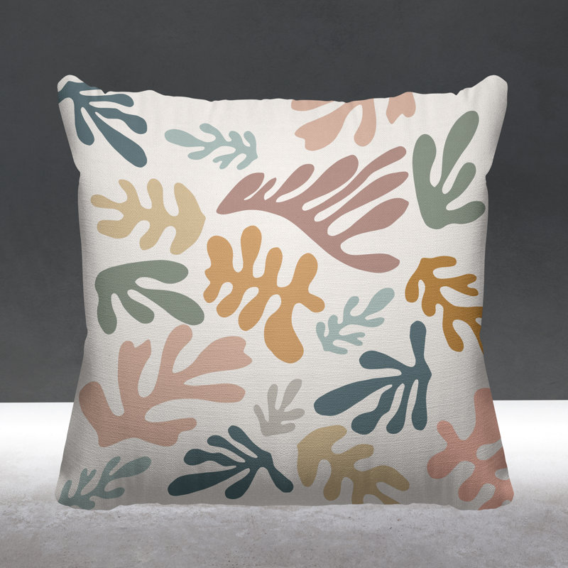 Coussin Matisse Mid-Century Minimalist, L 17 po x H 17 po, Automne
