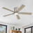 Dc Motor Indoor Flush Mount Ceiling Fan With Light Kit And Remote-530119017-536125090-530119019