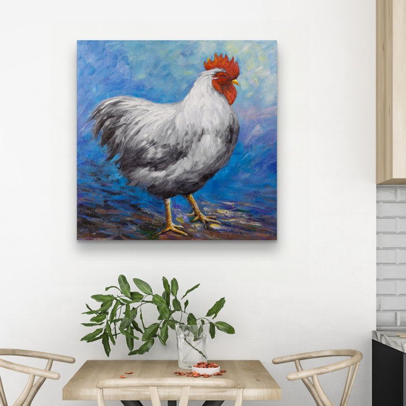 rooster - 32"x32" art on canvas