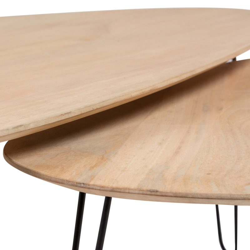 2 tables emboîtables Laverty, Naturel