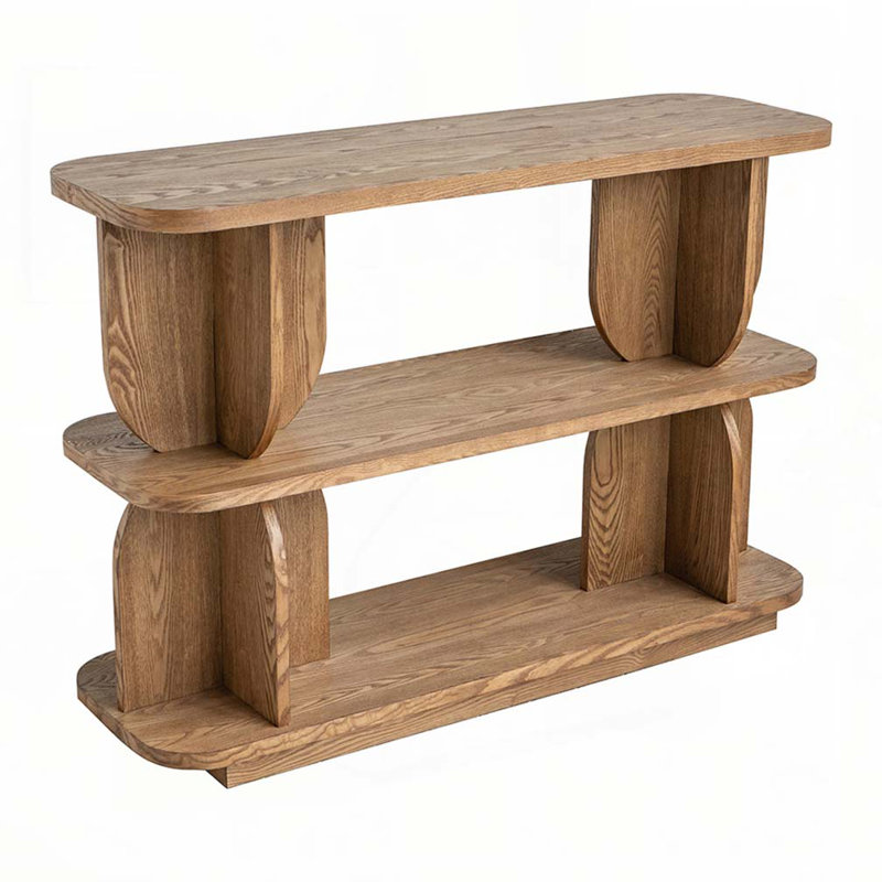 3-Tiered Wooden Shelf Console Table