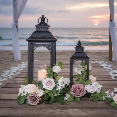 2 pièces de fleurs artificielles avec dossier de chaise, guirlande de fleurs, arrangement floral, centre de table, décoration pour la maison, mariage, fête, salon, bureau, décoration