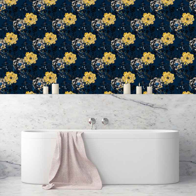 Pamphile Botanical Floral 10' L x 24" W Peel and Stick Wallpaper Roll