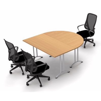 Hafer 3 Person Conference Meeting Tables with 3 Chairs Complete Set by Symple Stuff