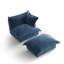 Upholstered Armchair with Footstool-400165316