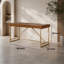 Bureau en bois de style moderne avec des pieds en métal uniques, et