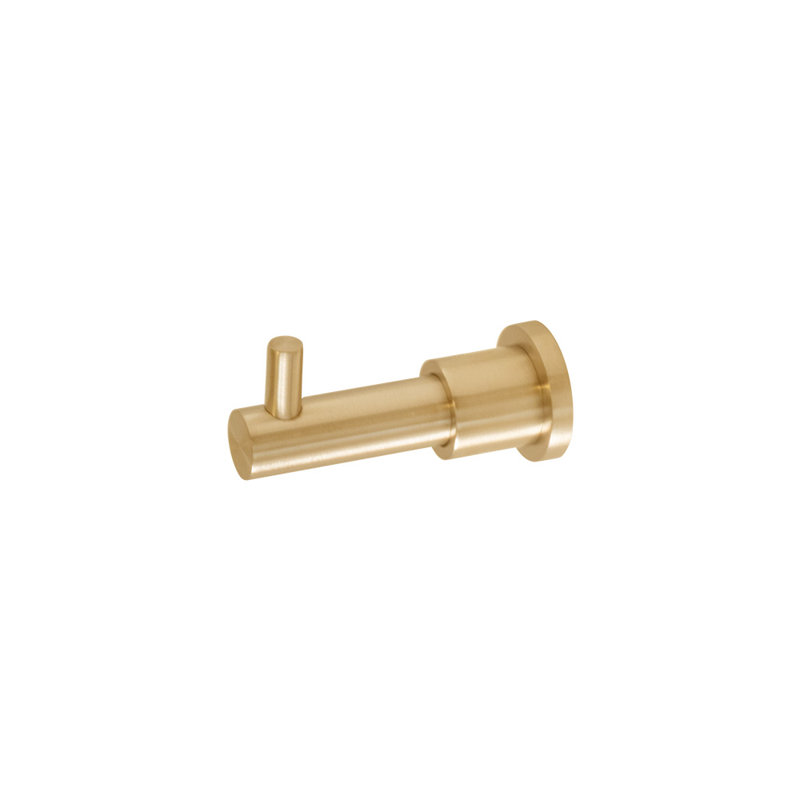 Minimal Single Robe Hook, Brushed Gold