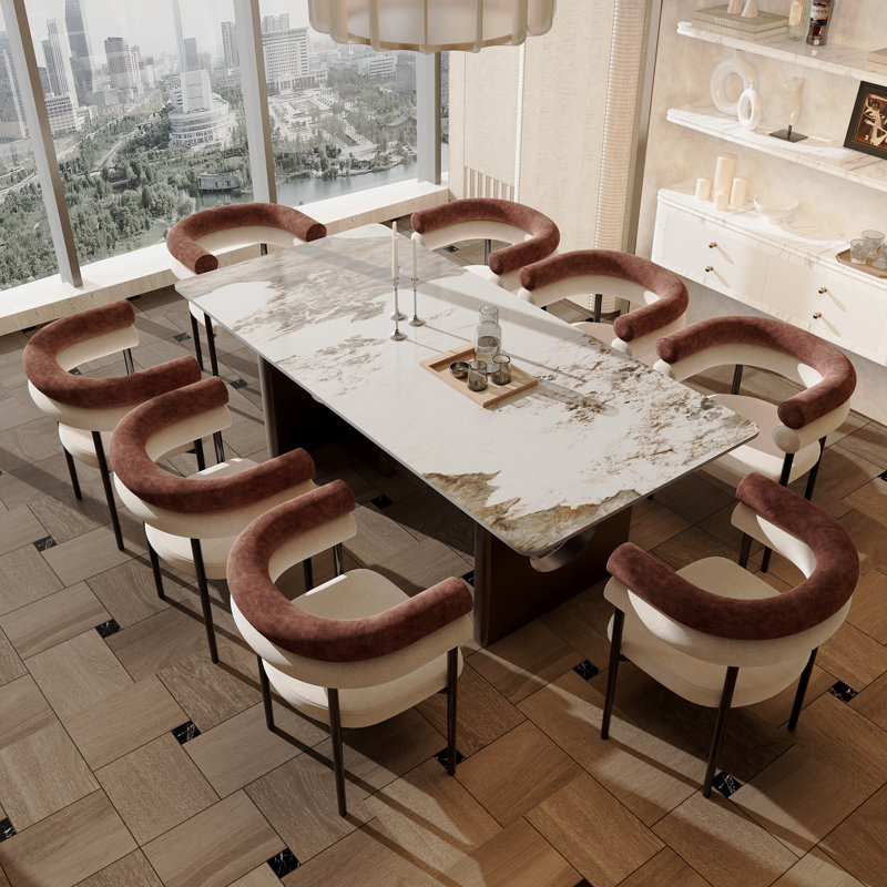Ensemble de table de salle à manger Modern, Orange