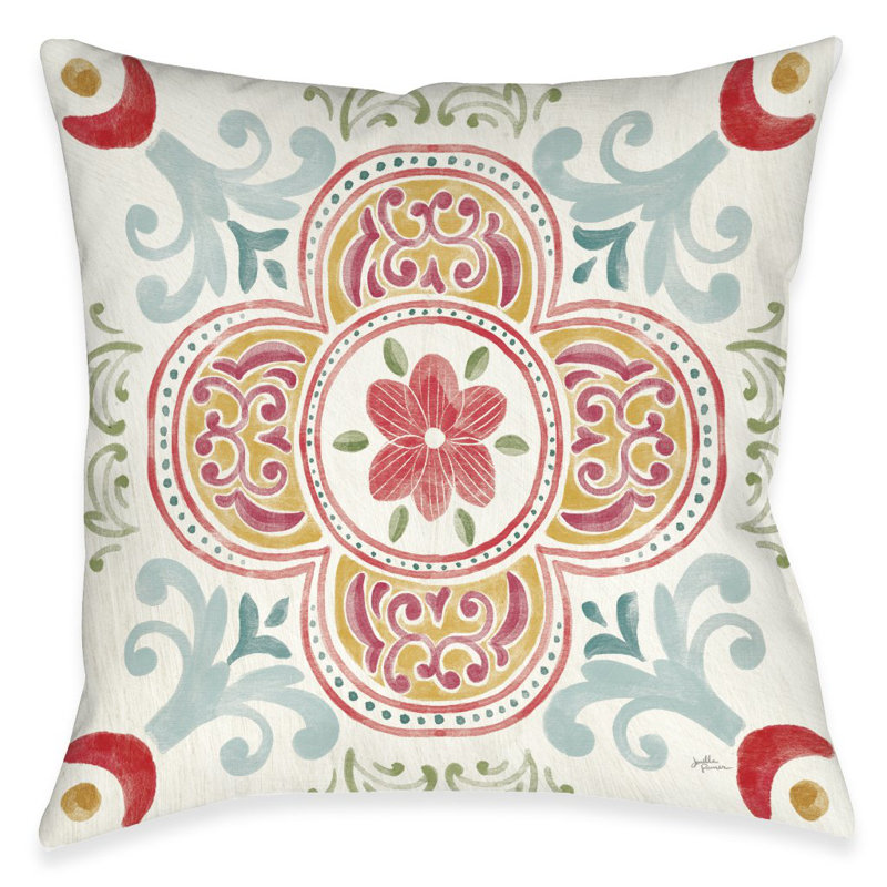Spring Medallion Throw Pillow, Indoor