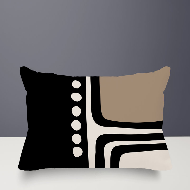 Coussin lombaire réversible intérieur / extérieur Sofi Minimalist, H 14 po x l 20 po, Beige