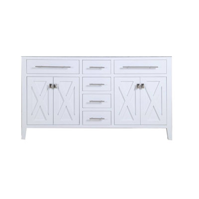 59.06'' Double Bathroom Vanity Base Only in White