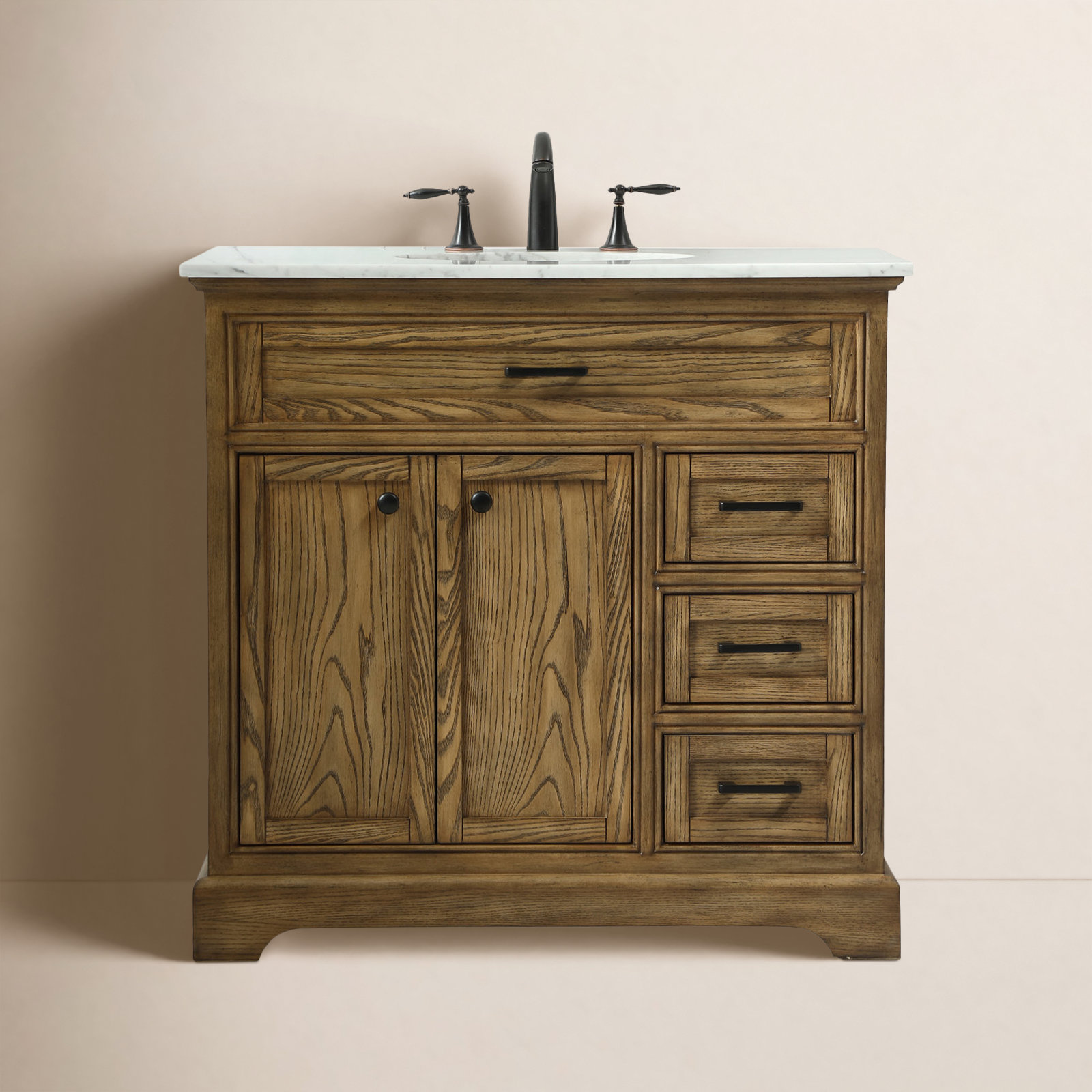 Hermes 36'' Single Bathroom Vanity, Driftwood
