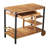 Solid Wood and Metal Weather Resistant Outdoor Bar Cart 