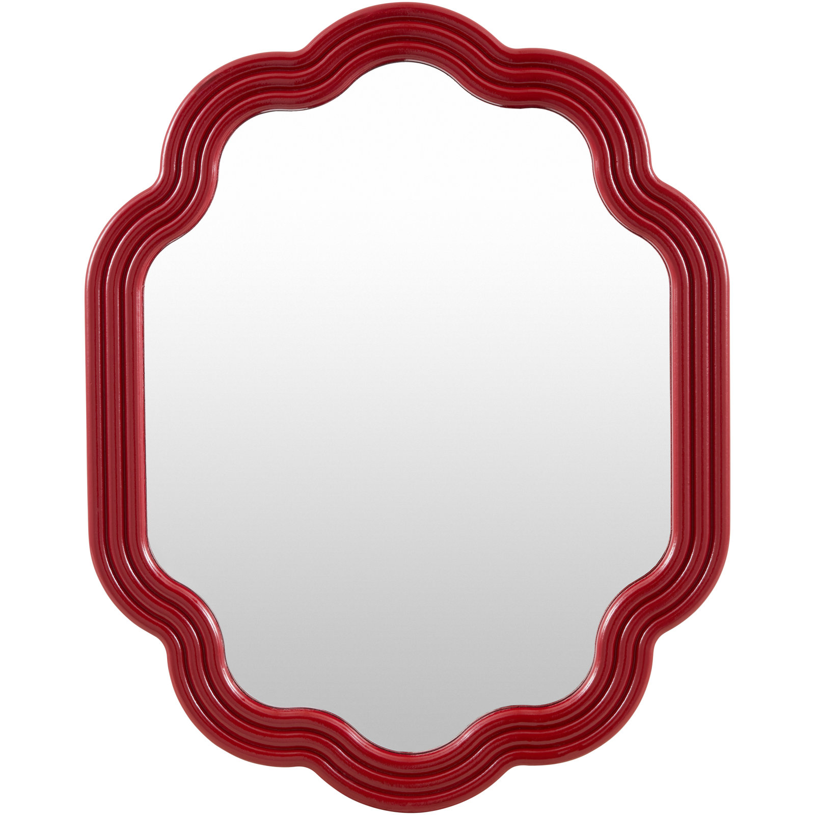 Aysun Mirror, 20" x 16", Red