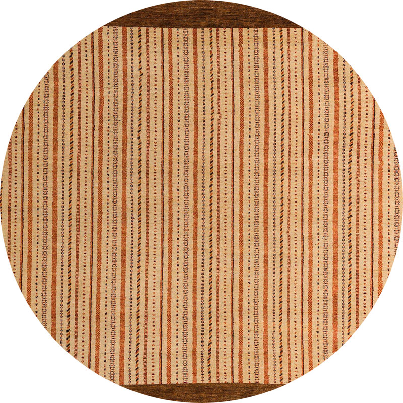 Abstract Indoor Rug, Round 7'