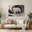 «Big Cats», art léopard persan blanc en métal noir-2067430867