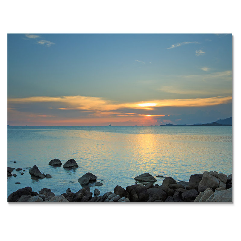 «Panoramic Dramatic Tropical Sunset Sky III», reproduction sur toile, H 30 po x l 40 po x P 1,5 po, Toile tendue