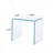 Tempered Clear Bent Glass SideTable