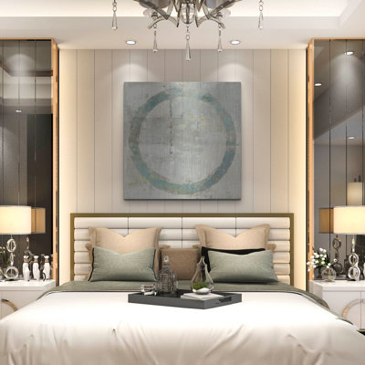 Art mural luxueux en métal «Renew Square 1» par Mike Schick, 36 po x 36 po